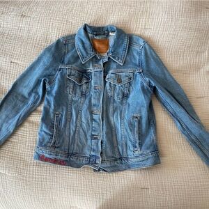Customized Levi’s jean jacket. Size M.